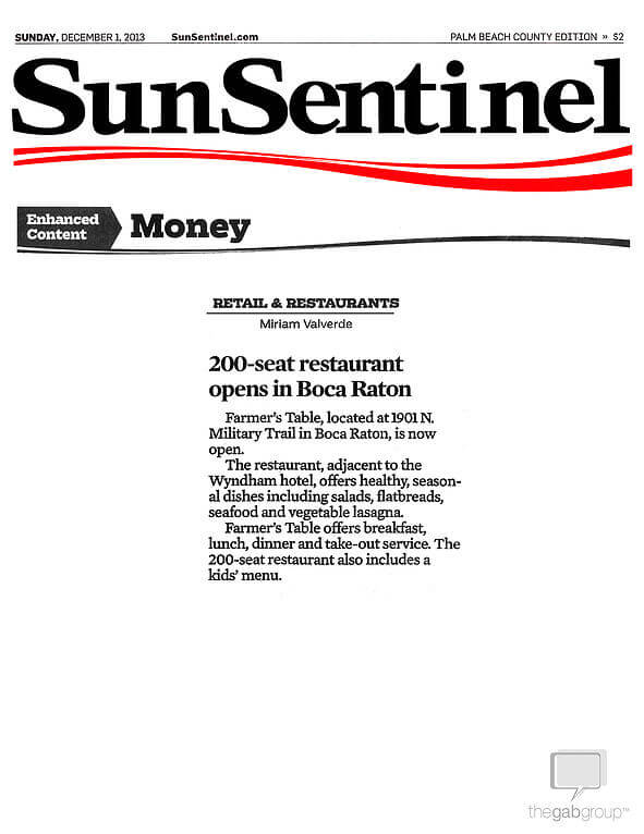 Sun Sentinel December 1 2013